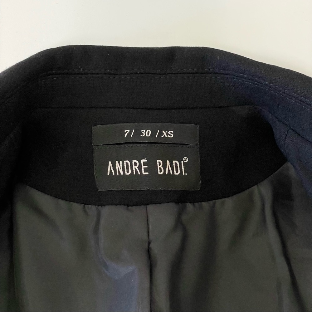 Andre Badi Wool Blend Belted Jacket Black XS - Small - Picture 14 of 16